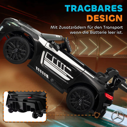 Bērnu braucamā automašīna, 12 V akumulators, LED gaismas, mūzika, melna