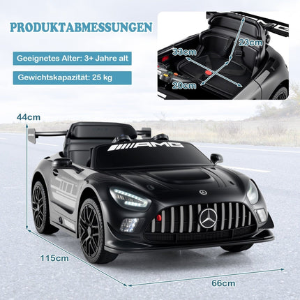 Bērnu braucamā automašīna, Mercedes-AMG GT3, tālvadības pults, melna