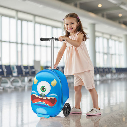 Kids Ride-On Scooter Suitcase, 20-Inch, 20L, Blue