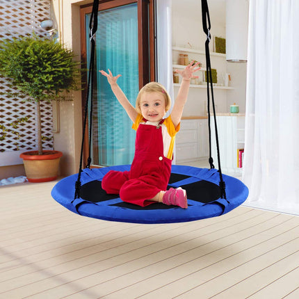 Bērnu apaļās ligzdas šūpoles, 100 cm, regulējama virve, 150 kg celtspēja