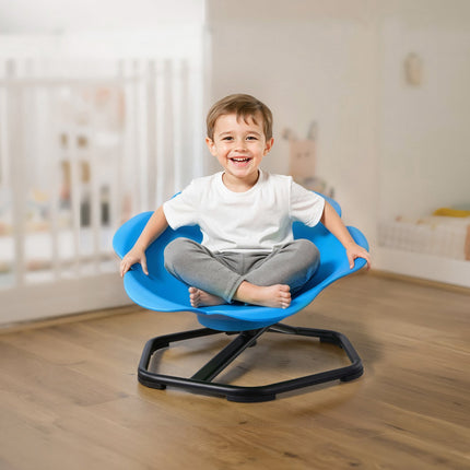 Kids Sensory Swivel Chair, 360 Spin, 220 lb, Blue