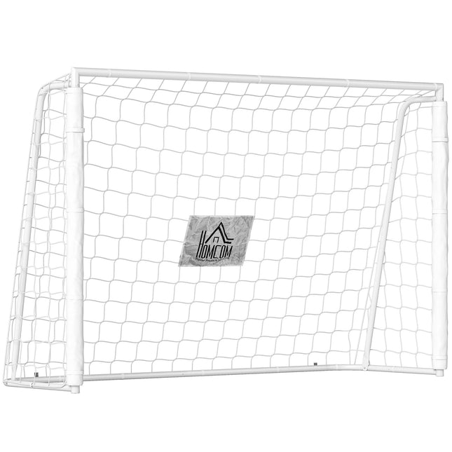 Bērnu futbola vārti, triecienus absorbējoši, 186x123 cm, balti