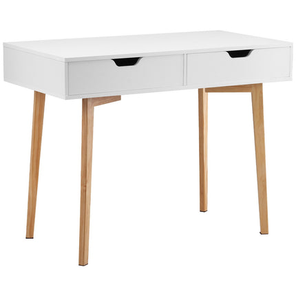 Kids Study Desk With 2 Drawers, 39-Inch MDF, White