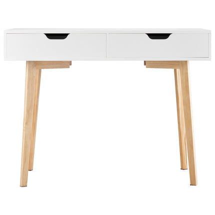 Kids Study Desk With 2 Drawers, 39-Inch MDF, White