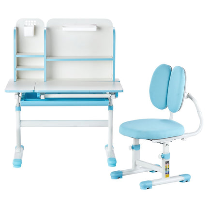 Kids Study Desk and Chair Set – Adjustable, Tilting, Drawer