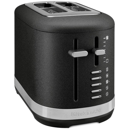 KitchenAid 2 šķēļu tosteris ar manuālu pacelšanas sviru, čuguns, melns