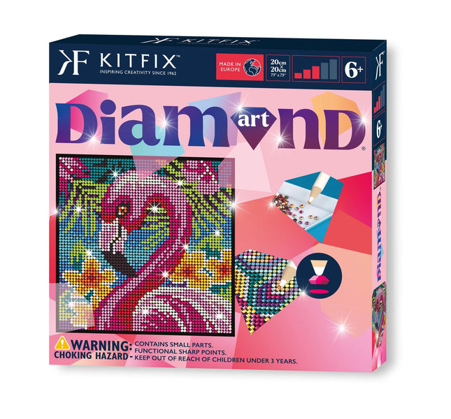 Kitfix DIY dimanta mākslas komplekts Flamingo