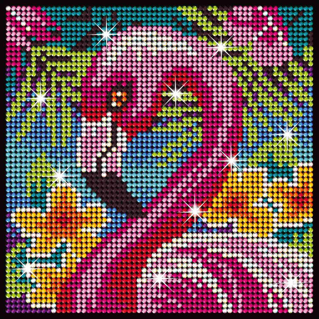 Kitfix DIY dimanta mākslas komplekts Flamingo