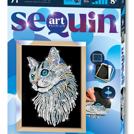 Kitfix DIY komplekts ar fliteriem, zils, augstākās kvalitātes, balts kaķis