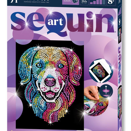Kitfix DIY komplekts ar fliteriem un violetu arlekīnu un suni