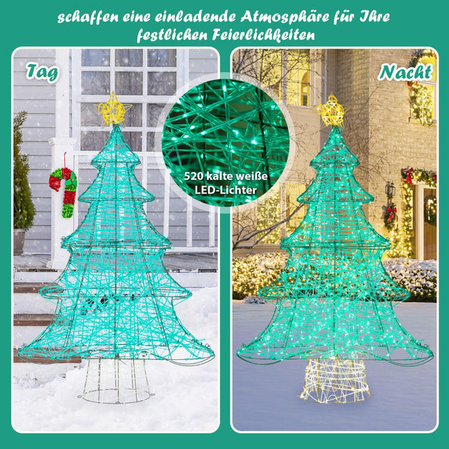 Mākslīgā LED Ziemassvētku eglīte 123 cm, 520 gaismiņas, zvaigzne