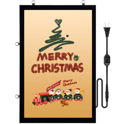 LED Backlit Poster Frame, Black Aluminum, 16 x 24 in