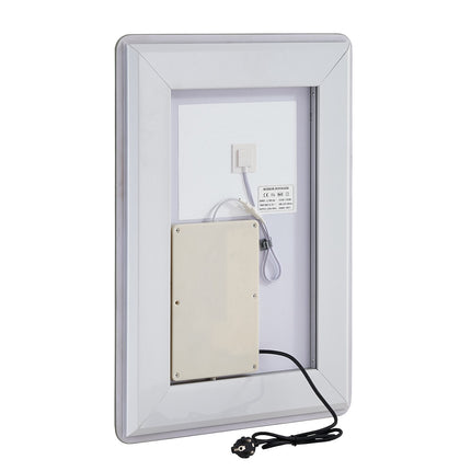 LED Bathroom Mirror 50 x 70 cm, Frontlit Backlit, Anti-Fog
