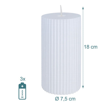 LED sveču komplekts (4 gab.), 18 cm, īsts vasks, mirgojoša liesma