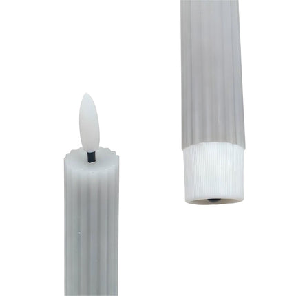 LED bezliesmas konusveida sveces, īsta vaska, 6 gab. komplekts