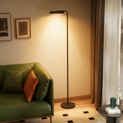 LED grīdas lampa, regulējama, ar tālvadības pulti, melna