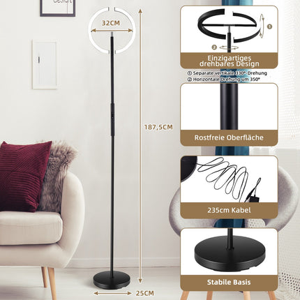 LED grīdas lampa - regulējama temperatūra 3000-6000 K, ar tālvadības pulti
