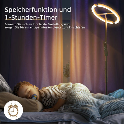 LED grīdas lampa - regulējama temperatūra 3000-6000 K, ar tālvadības pulti