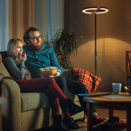 LED grīdas lampa - regulējama temperatūra 3000-6000 K, ar tālvadības pulti