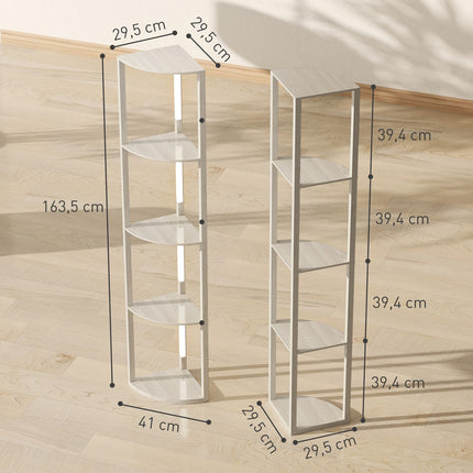 LED stāvlampa ar plauktiem, regulējama gaismas intensitāte, ozolkoka apdare, 41x30x164cm