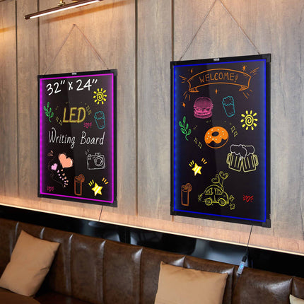 LED Message Writing Board 81x61 cm, Erasable, Remote Control