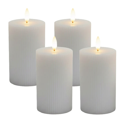 LED īsta vaska bezliesmas sveces - 4 gab. komplekts
