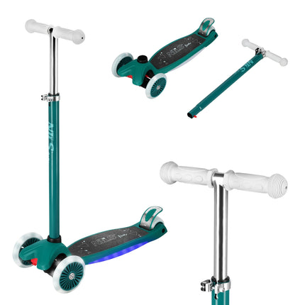 LED skrejritenis, zaļš - regulējams augstums, salokāms