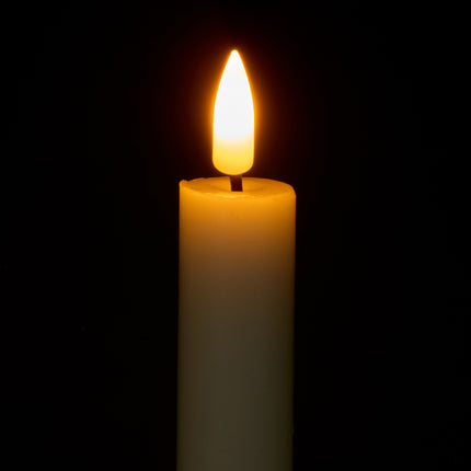 LED konusveida sveces, bezliesmas, ar tālvadības pulti un taimeri, 6 gab. komplekts