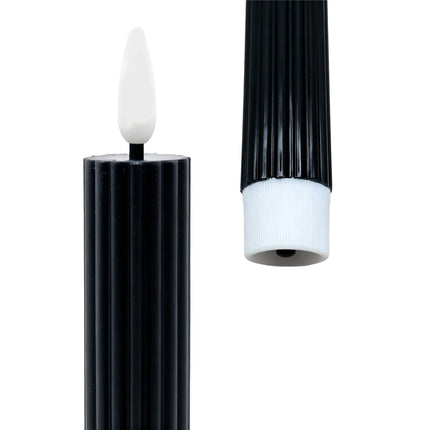 LED Taper Candles, Real Wax, Set of 2, Timer Function