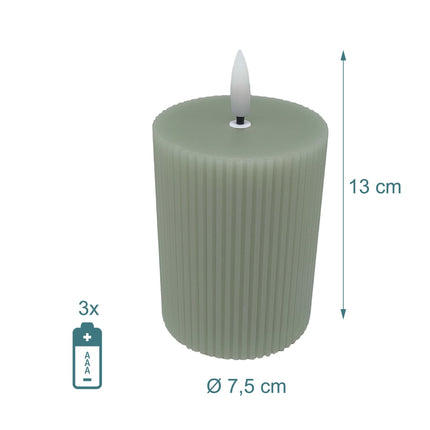 LED vaska sveces, bezliesmas, mirgojoša liesma, 4 gab. komplekts