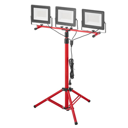 LED Work Light with Tripod Stand, 3-Head, 21000 Lumens
