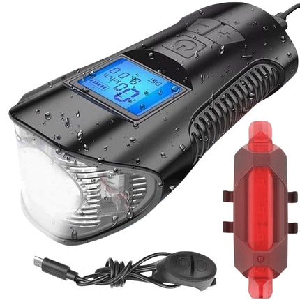 LED velosipēda lampa ar skaitītāju