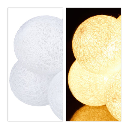 LED gaismas virtene ar 10 bumbiņām