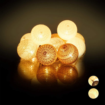 LED gaismas virtene ar 10 bumbiņām