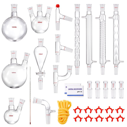 Lab Distillation Kit, 3.3 Borosilicate, 24/40, 32-Pc