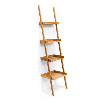Kāpņu plaukts, bambuss, 4 plaukti