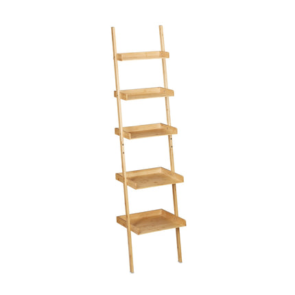 Kāpņu plaukts, bambuss, 5 plaukti