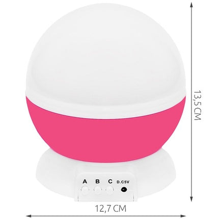 Lampa ar baterijām darbināmu projektoru, rozā 22192