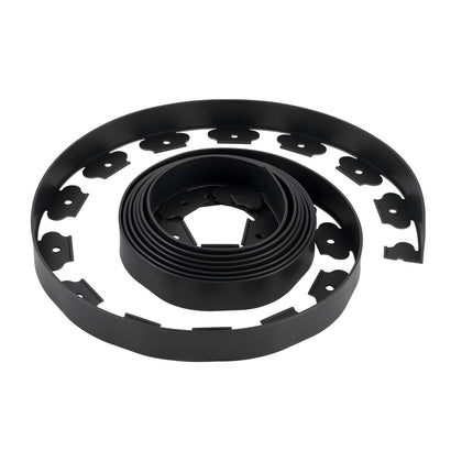 Landscape Edging Roll 20 ft x 2 in, 120 Spikes, Black