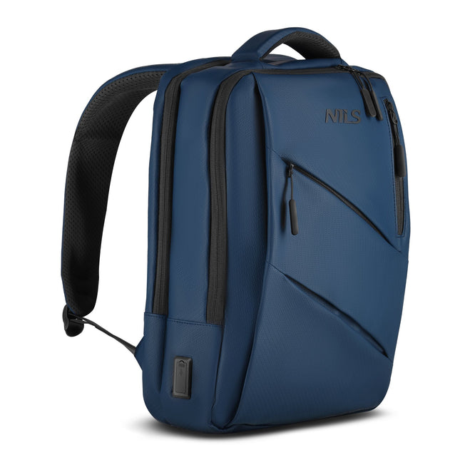 Klēpjdatora mugursoma, zila, USB-C uzlādes ports, 15L