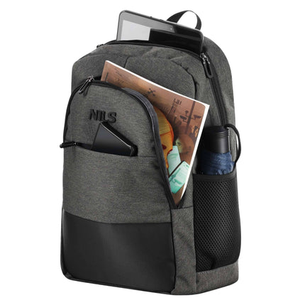 Klēpjdatora mugursoma, USB-C uzlādes ports, 18 l, pelēka