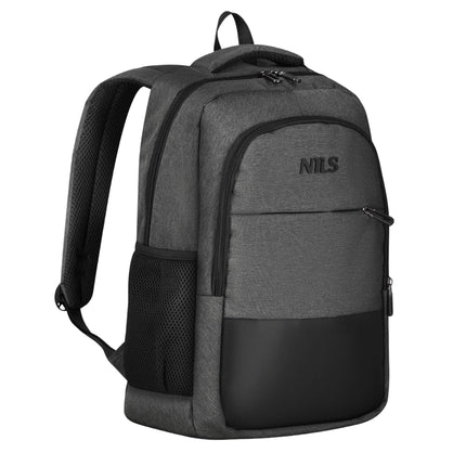 Klēpjdatora mugursoma, USB-C uzlādes ports, 18 l, pelēka