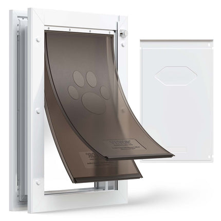 Large Dog Door, Double Magnetic Flaps, Metal Frame