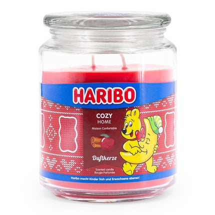 Aromātiskā svece lielā stikla burkā - salds aromāts