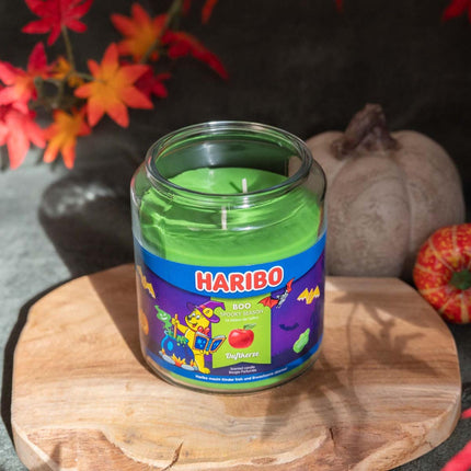 Aromātiskā svece lielā stikla burkā - salds aromāts