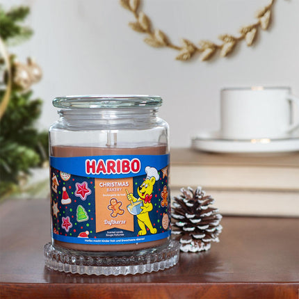 Aromātiskā svece lielā stikla burkā - salds aromāts