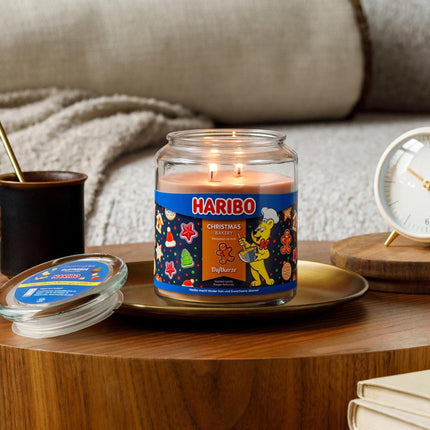 Aromātiskā svece lielā stikla burkā - salds aromāts