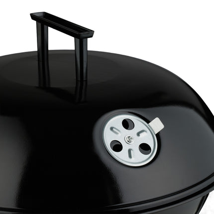 Liels katla BBQ grils ar riteņiem un pelnu savācēju