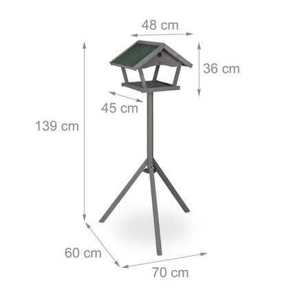 Large bird table on pole
