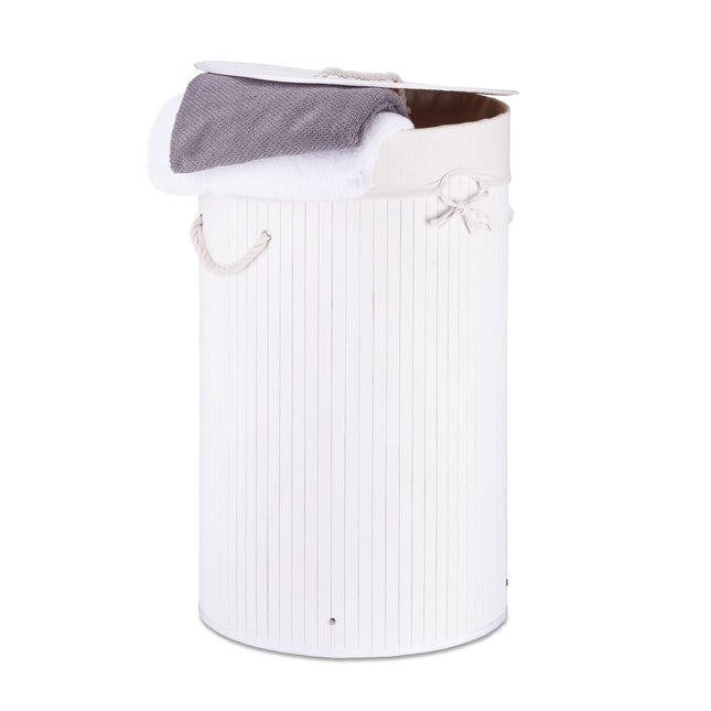 Veļas grozs bambusa apaļš